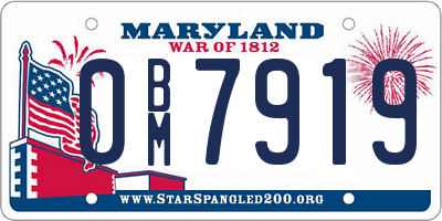 MD license plate 0BM7919