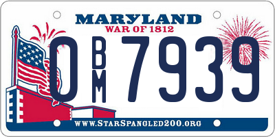 MD license plate 0BM7939