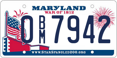 MD license plate 0BM7942