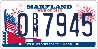 MD license plate 0BM7945