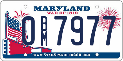 MD license plate 0BM7977