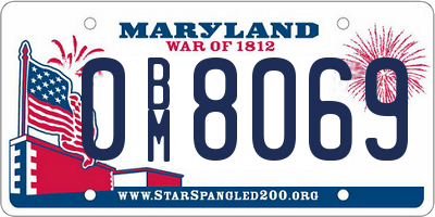 MD license plate 0BM8069