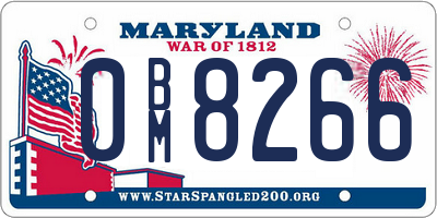 MD license plate 0BM8266