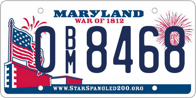 MD license plate 0BM8468