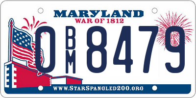 MD license plate 0BM8479