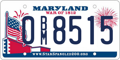 MD license plate 0BM8515