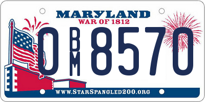 MD license plate 0BM8570