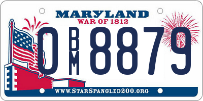 MD license plate 0BM8879