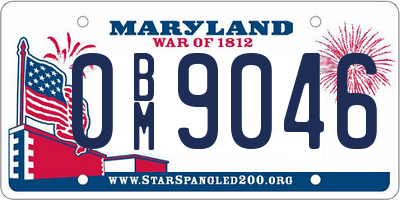 MD license plate 0BM9046