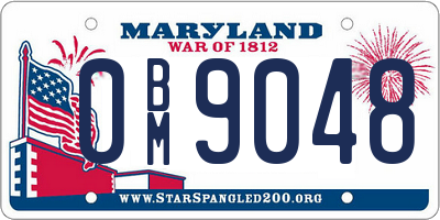 MD license plate 0BM9048
