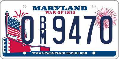 MD license plate 0BM9470