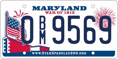 MD license plate 0BM9569