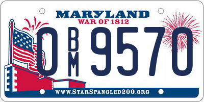 MD license plate 0BM9570