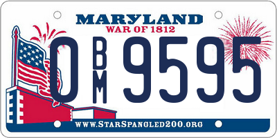 MD license plate 0BM9595