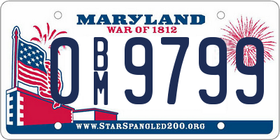 MD license plate 0BM9799
