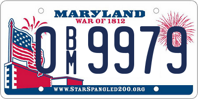 MD license plate 0BM9979