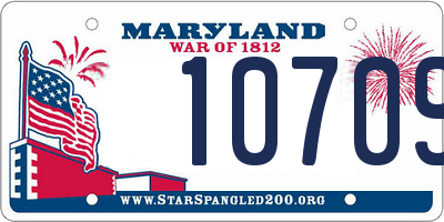 MD license plate 10709