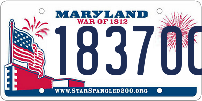 MD license plate 18370CE