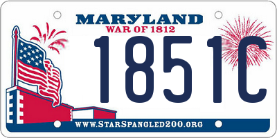 MD license plate 1851CG