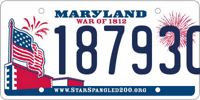 MD license plate 18793CF