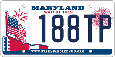 MD license plate 188TPR