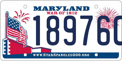 MD license plate 18976CD