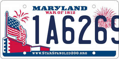 MD license plate 1A62695