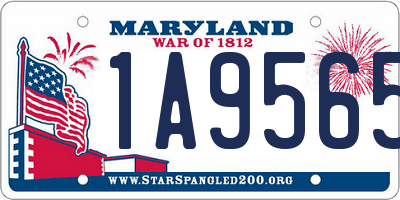 MD license plate 1A95656