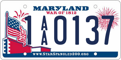 MD license plate 1AA0137