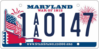 MD license plate 1AA0147