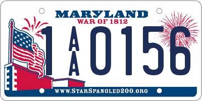 MD license plate 1AA0156