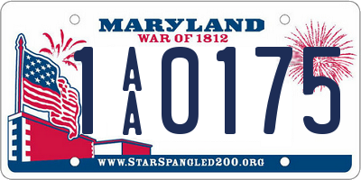 MD license plate 1AA0175