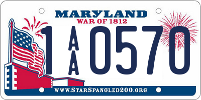 MD license plate 1AA0570