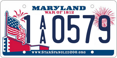 MD license plate 1AA0579