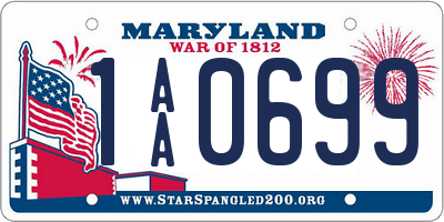 MD license plate 1AA0699