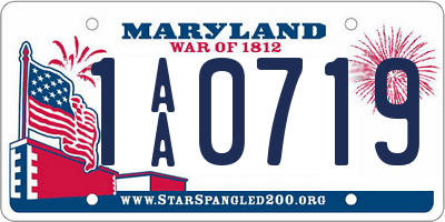 MD license plate 1AA0719