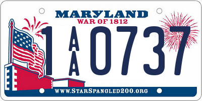 MD license plate 1AA0737