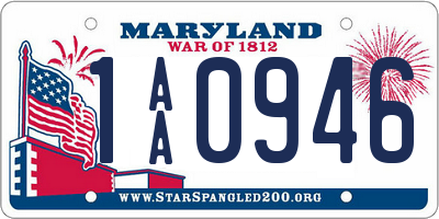 MD license plate 1AA0946