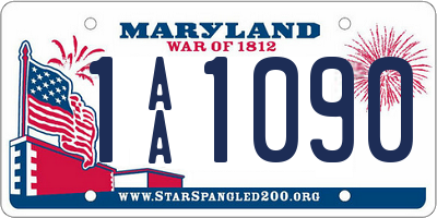 MD license plate 1AA1090