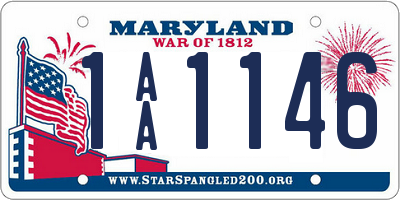 MD license plate 1AA1146