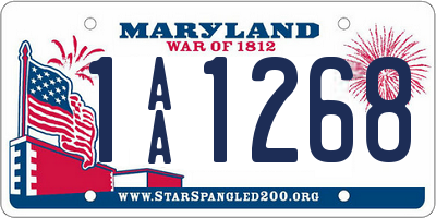 MD license plate 1AA1268