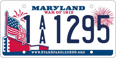 MD license plate 1AA1295
