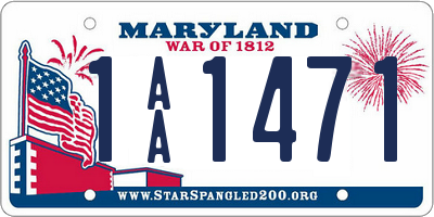 MD license plate 1AA1471