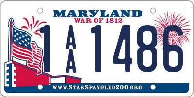 MD license plate 1AA1486