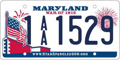 MD license plate 1AA1529