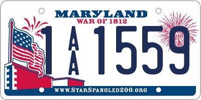 MD license plate 1AA1559