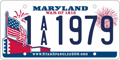 MD license plate 1AA1979