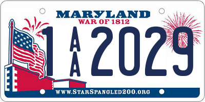 MD license plate 1AA2029