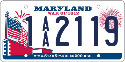 MD license plate 1AA2119
