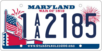 MD license plate 1AA2185